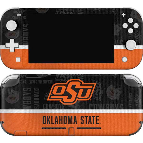 Oklahoma State University Split Jersey Nintendo Switch Lite Skin
